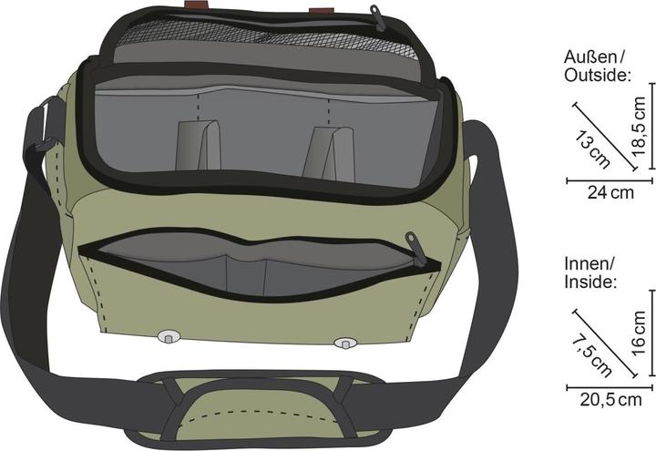 Produktbild mantona Kameratasche Milano piccolo (Kamera Schultertasche)