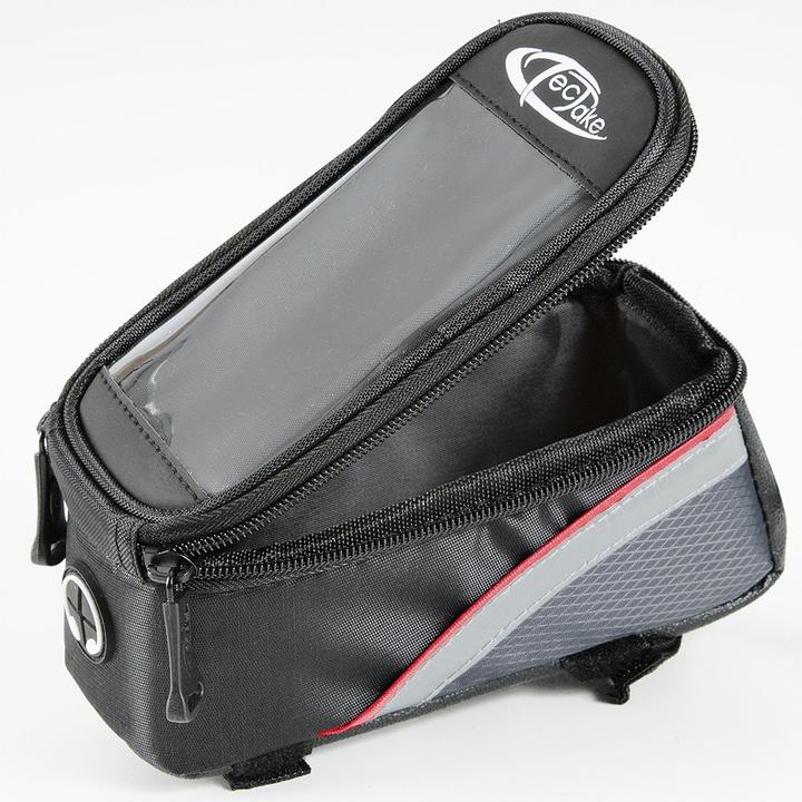 Actual product image tectake Bike bag with frame attachment for smartphones (1.30 l, Frame bag)