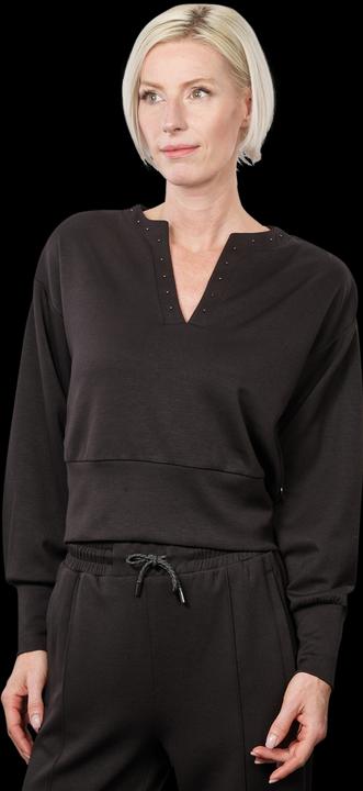 Scotch & Soda V-Neck Beaded Sweatshirt Evening Black