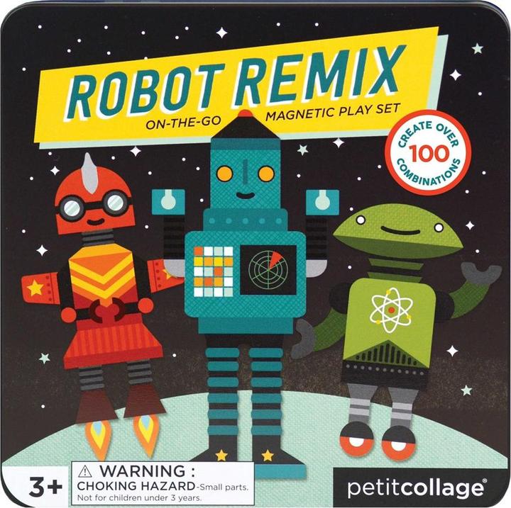 Actual product image Petitcollage Magnet game on the go robot (German, English, French, Italian)