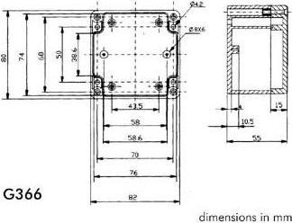 Produktbild Velleman ABS-GEHÄUSE - WASSERDICHT - DUNKELGRAU - 82 x 80 x 55 mm (Gehäuse)