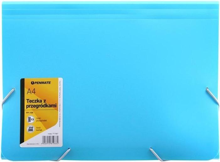 Actual product image Penmate Folder with compartments A4 PP-104 blue (A4)