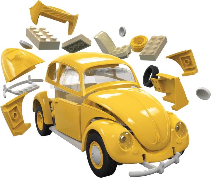 Actual product image Airfix VW Beetle kit, yellow Quick Build