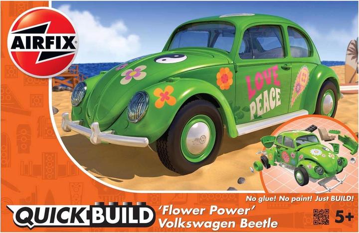 Actual product image Airfix VW Beetle kit, Flower Power Quick Build