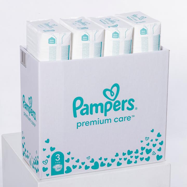 Produktbild Pampers Premium Care (Gr. 3, Monatsbox, 200 Stück)