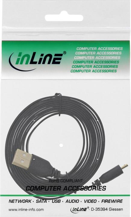 Image du produit InLine USB A - USB Micro-B (5 m, USB 2.0)
