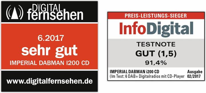 Image du produit Imperial Dabman i200 CD (Webradio, DAB+ DAB, VHF, FM, Bluetooth, WiFi)