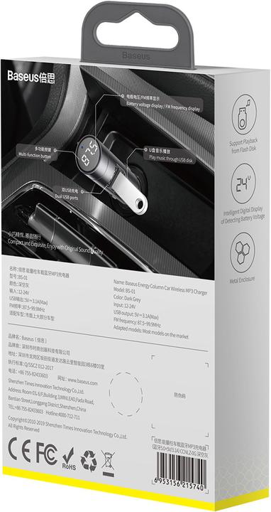 Produktbild Baseus Energy Column Car Wireless MP3 Charger