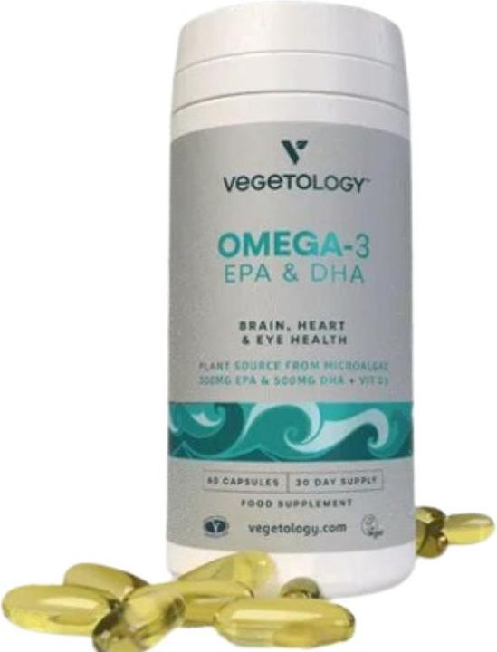 Actual product image Vegetology Opti3 Omega-3 EPA & DHA Capsules (60 Piece, Capsules, 300 g)