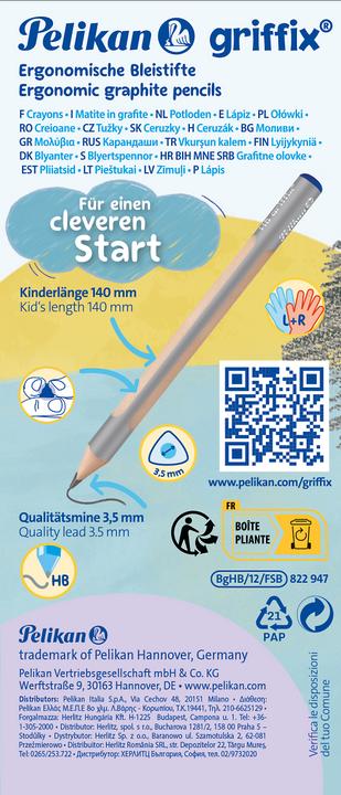Energie-Label Pelikan Schulbleistift HB Griffix (HB, 1 x)