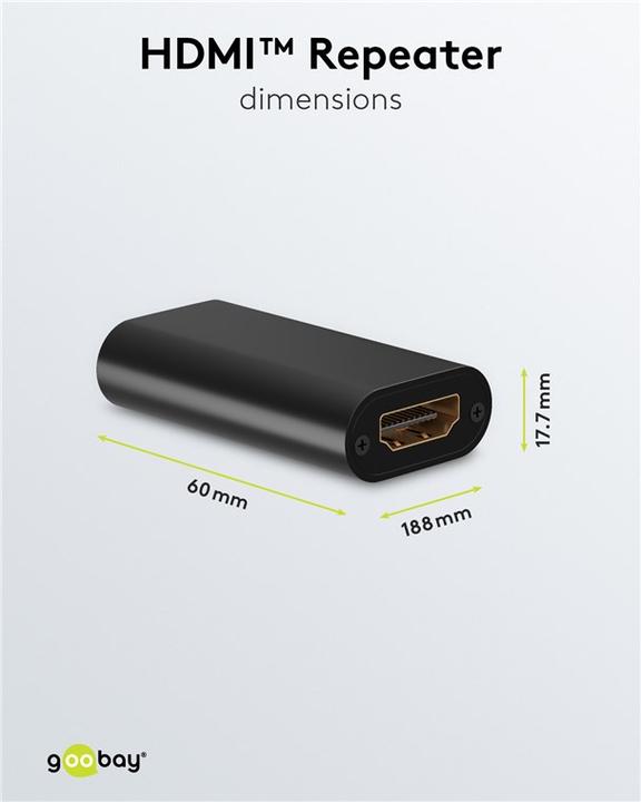 Image du produit Goobay Amplificateur de signal HDMI™ 4K @ 30 Hz (0.05 m, HDMI)