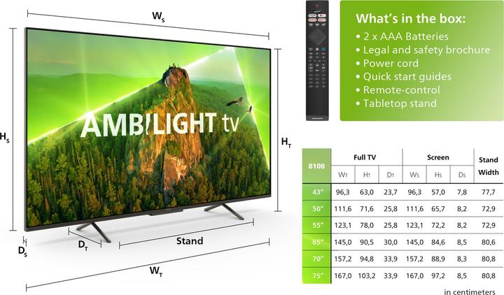 Actual product image Philips 55PUS8108/12 (55", PUS8108, LED, 4K, 2023)