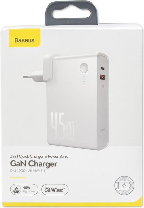 Produktbild Baseus 2in1 GaN Charger + Powerbank (10000 mAh, 45 W)