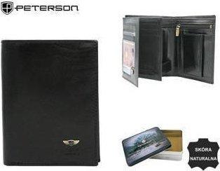 Peterson Herren-Lederbrieftasche PTN 22308-VT SCHWARZ