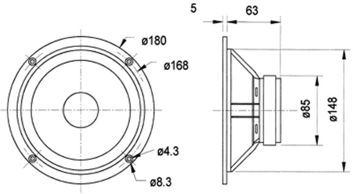 Produktbild Visaton Tiefmitteltöner AL 170, 8 Ohm
