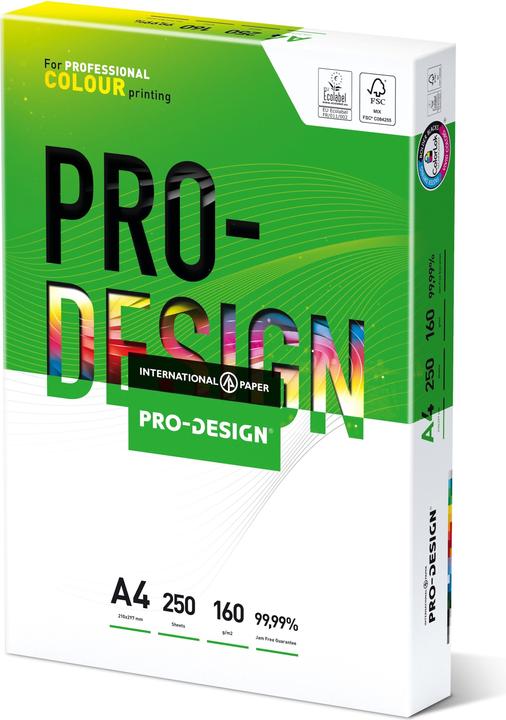 Image du produit Prodesign Inapa Tecno Color Laser papier à copier, A4, 160g/m2, 250 feuilles (160 g/m², 250 x, A4)