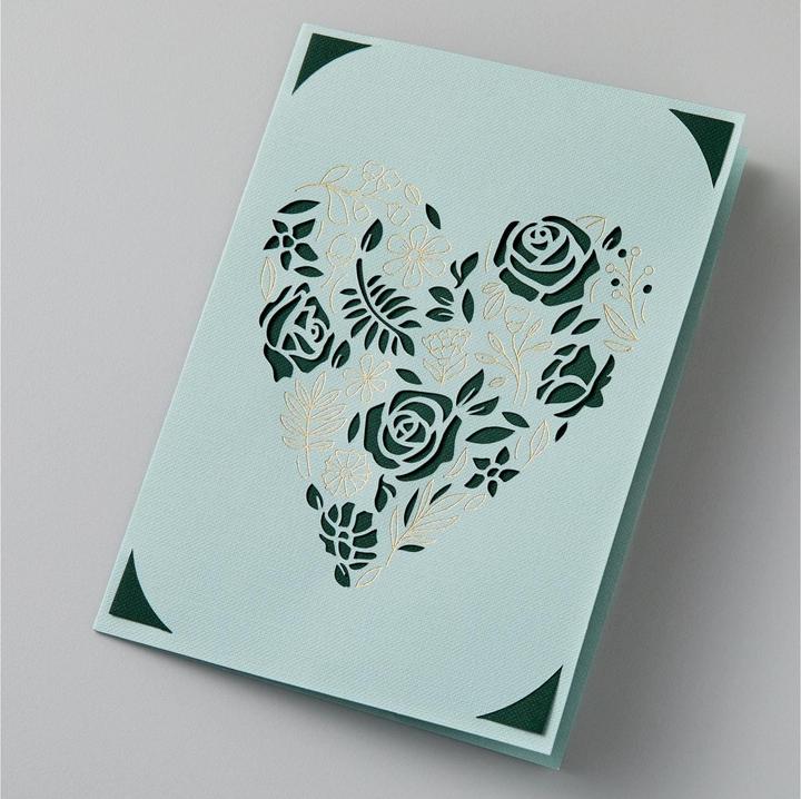 Actual product image Cricut Blank Card Joy 10.8 x 14 cm Transfer, Teal/Blue, 8 pieces (8 pcs.)