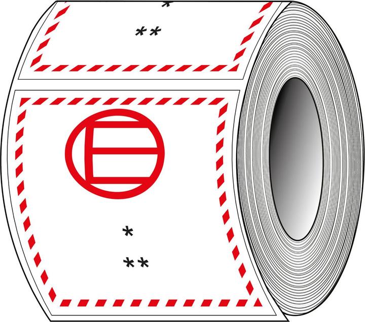 Produktbild Brady ADR-QE, B-7610, Verpackungsetiketten - Menge ausgenommen, Papier, matt, Rot auf Weiss, 100 x