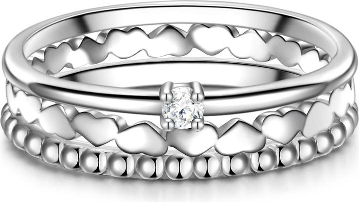 Actual product image Glanzstücke München Ladies heart/ball sterling silver cubic zirconia silver - 32024 (56, 925 Silver)