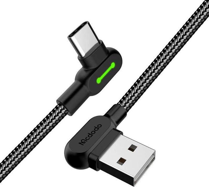 Actual product image Mcdodo USB to USB-C cable CA-5280 LED, 3m (black) (3 m, 10 W)