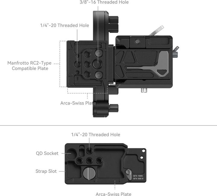 Immagine prodotto SmallRig Piastra di montaggio FUJIFILM GFX Series Kit ruotabile