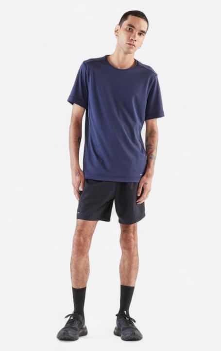 Actual product image Decathlon Laufshirt kurzarm Herren atmungsaktiv - Run 100 Dry dunkelblau (L)