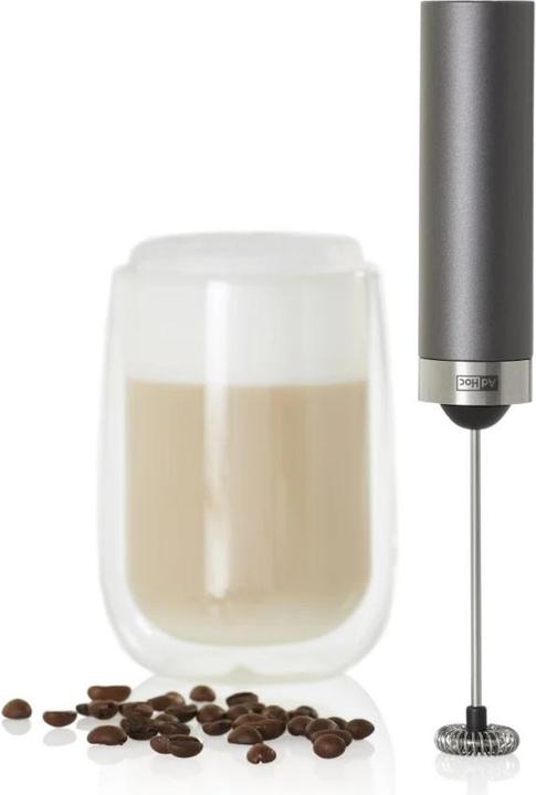 Produktbild AdHoc Milch- / Saucenschäumer Rapid.3, dark grey, inkl. 3 Batterien, Kunststoff/Edelstahl, D: 3,2 cm, H: 2