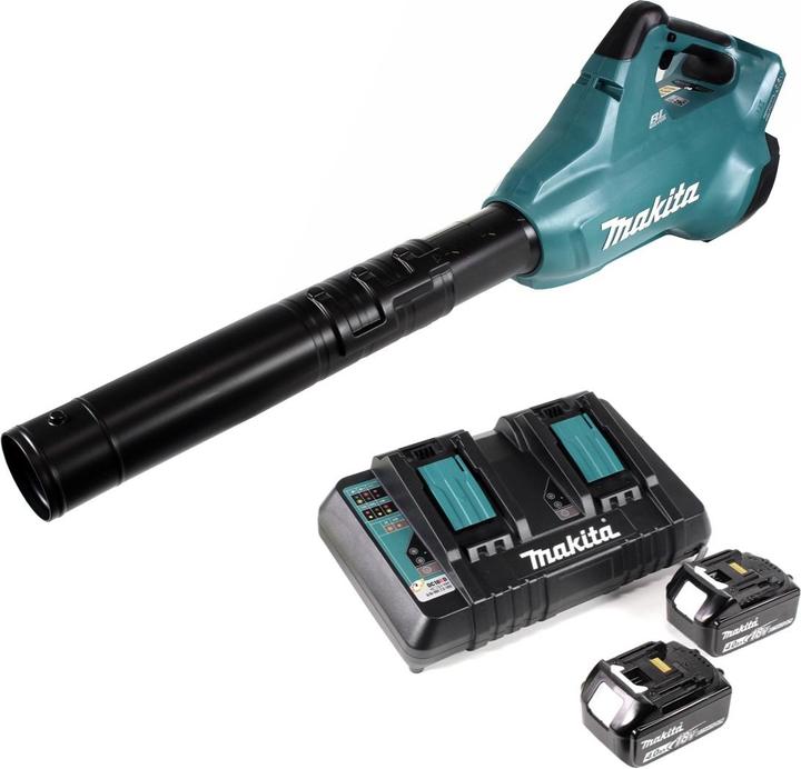 Productafbeelding Makita DUB 362 PM Soffiatore a batteria 36V (2x18V) + 2x accu 4,0 Ah + Caricabatterie doppio (Oplaadbare batterij, Bladblazer)