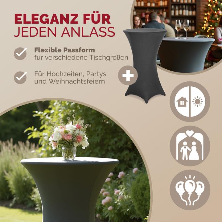 Produktbild Detex 2x Stehtischhussen (60 x 120 cm)