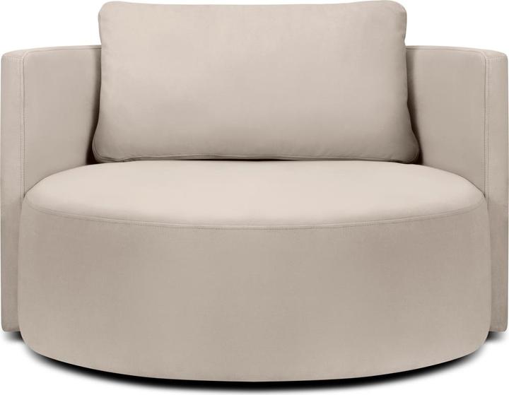 Micadoni Fauteuil Pivotant en Velours, "Bliss", 1 Place, 92x92x75 Fabriqué en Europe