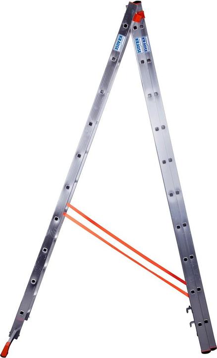 Produktbild Krause KRAU 129680 Tribilo Sprossen Vielzweckleiter Dreiteilig 3x10 Sprossen (Mehrzweckleiter, 49 cm)