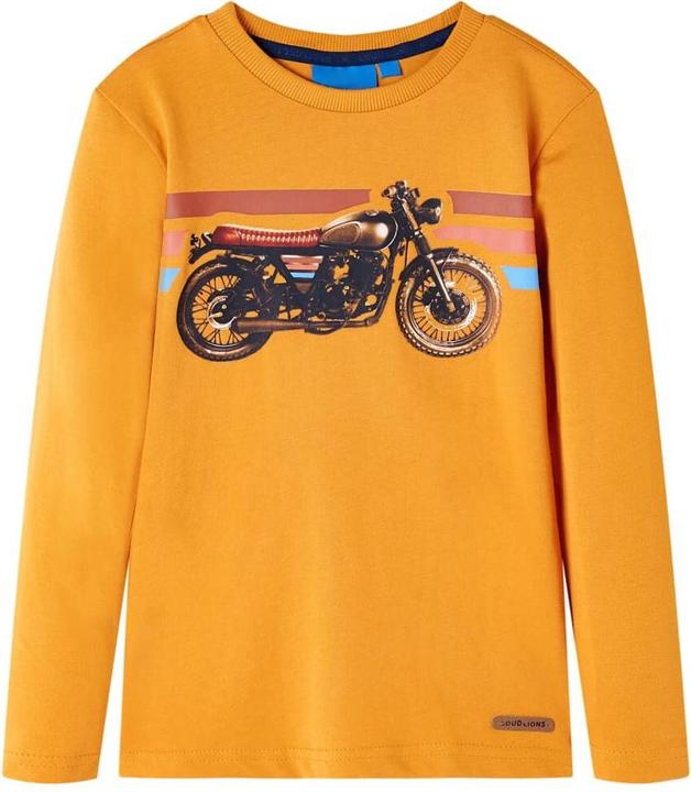Immagine prodotto VidaXL Camicia da bambino a maniche lunghe ocra 104,Materiale: 100 (104)