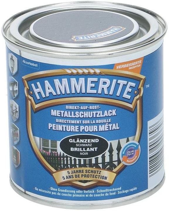 Produktbild Hammerite Metall-Schutzlack Hochglanz (250 ml, Schwarz)