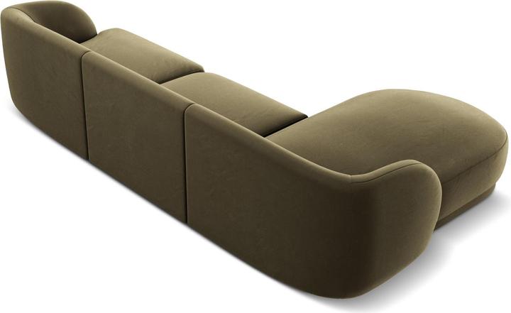Actual product image Micadoni Velvet Left Corner Sofa, "Miley", 4 Seats, 255x156x70Made in Europe (Corner sofa)