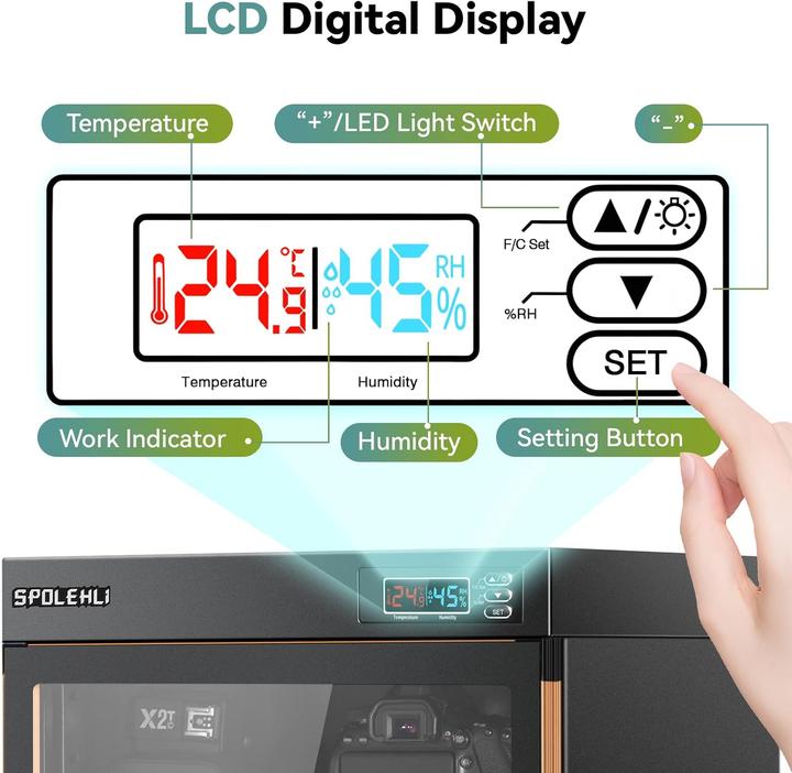 Actual product image Spolehli Kamera-Trockenschrank mit digitalem Luftentfeuchter (70L) (70 l)