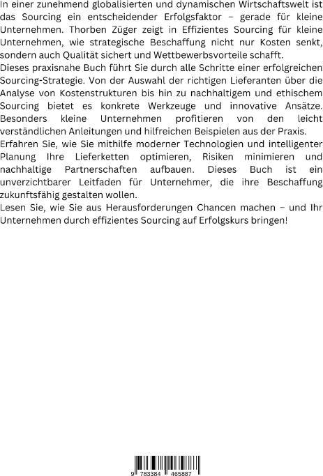 Produktbild Effizientes Sourcing für kleine Unternehmen (Thorben Züger, 2024)