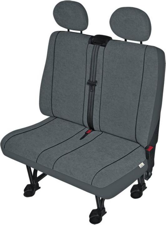 HP Autozubehör 22417 Doppelsitzschoner 4teilig Polyester Grau Doppelsitz