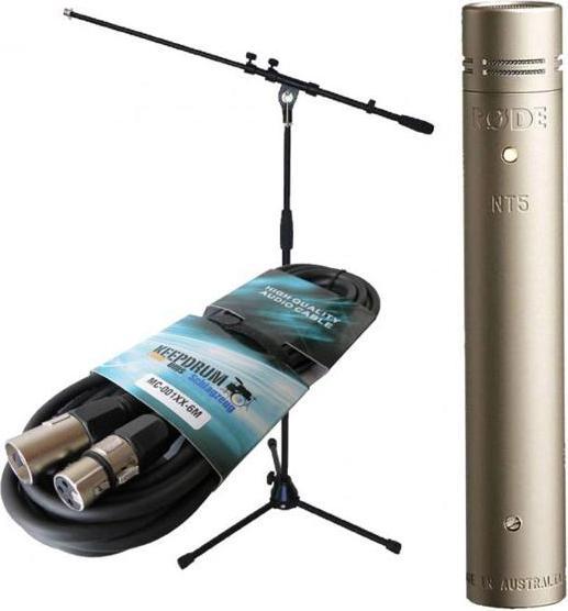 Actual product image RØDE NT5 S microphone with microphone stand and cable