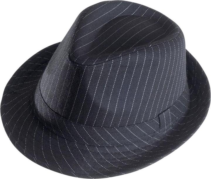 Produktbild Widmann Nadelstreifen Gangster Hut Schwarz (One Size)