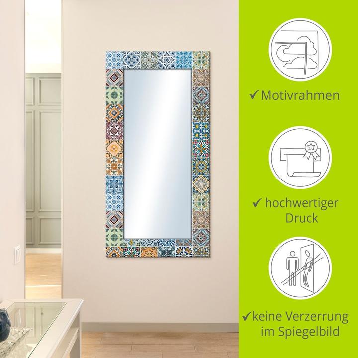 Immagine prodotto Artland Specchio con cornice di design Piastrelle in ceramica con motivi