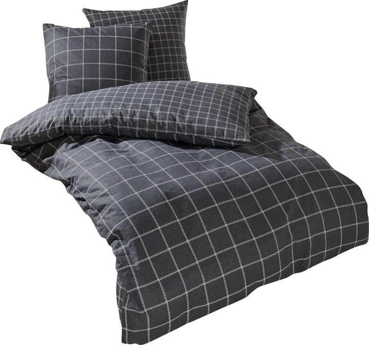 Actual product image Traumschlaf Check anthracite (Bedding set, 70 x 90 cm, 140 x 200 cm)