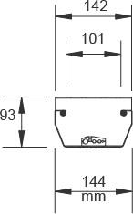Produktbild Hammerbacher Kabelwanne klappbar für 180er Tisch Silber (146.20 cm)