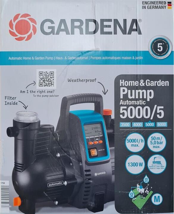 Actual product image Gardena Comfort 5000/5E (Domestic water pump)
