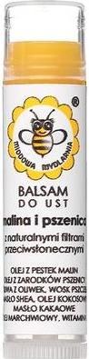Actual product image Miodowa Mydlarnia Honey Soap House Lip Balm With Natural Spf Filters Raspberry And Wheat 45ml (45 ml)