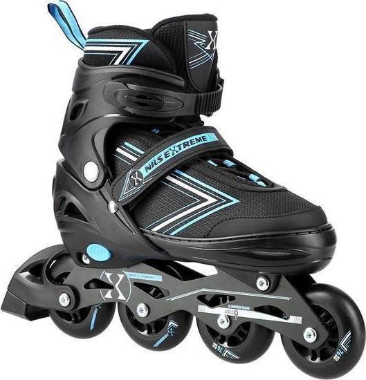 Nils Rollschuhe/Hockey-Skates NH11912 schwarz-blau - PU80 mm/82A (L 39-42) (40)