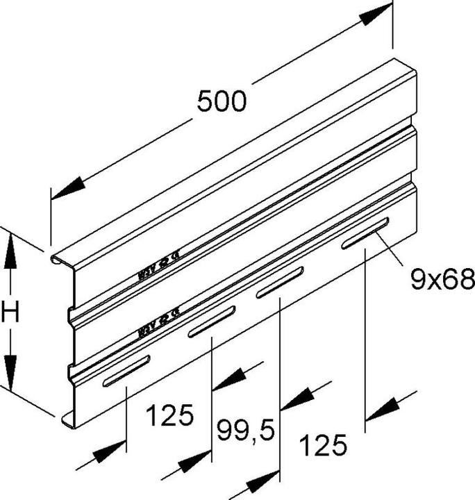 Actual product image Niedax NIE WSV200.500F StoÃstellenverbinder 201,5x500mm feuerverz.