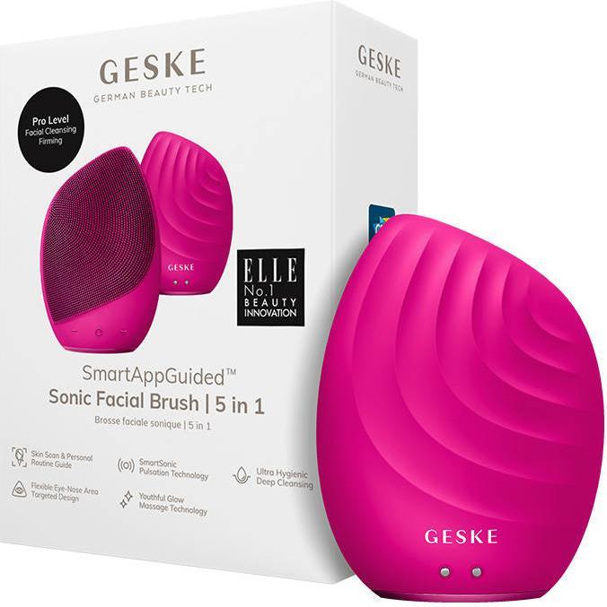 Actual product image Konjac Sponge Soniczna szczoteczka do czyszczenia twarzy 5w1 Geske z Aplikacja (magenta)