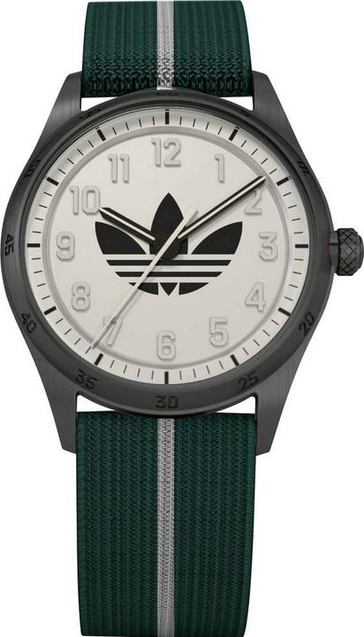 Actual product image adidas Quartz wristwatch AOSY23042 Black Case material=steel Material (bracelet) (Analogue wristwatch, 42 mm)