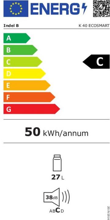Energie-Label Indel B B Minibar Smart System K-40 ECOSMART