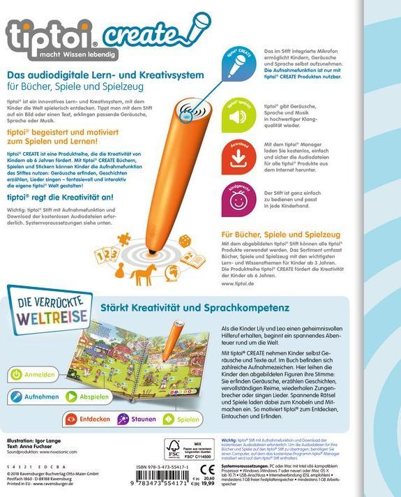 Produktbild tiptoi Create Die verrückte Weltreise (Deutsch)